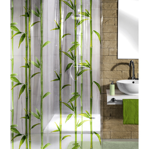 Thumbnail - KLEINE WOLKE Duschvorhang »Bambú«, BxH: 180 x 200 cm, Bambus, grün - gruen