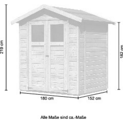 KARIBU Gartenhaus »Dahme«, Holz, BxHxT...