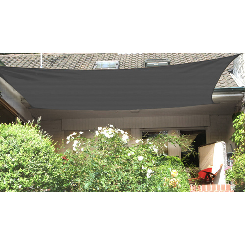 Floracord Vierecksonnensegel HDPE Silbergrau 360 cm x 360 cm