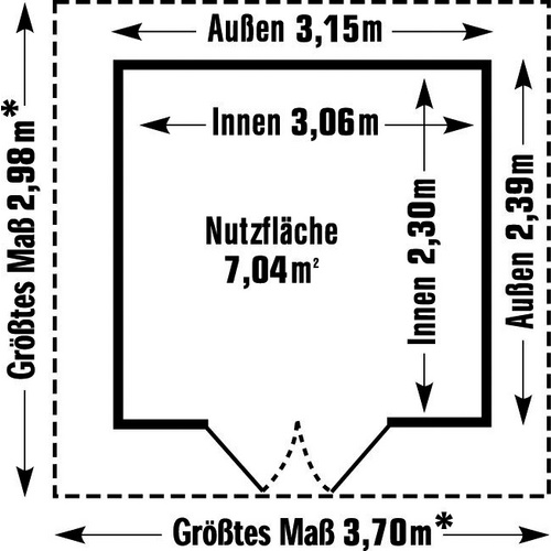 GROSFILLEX Gartenhaus »Deco 7,5«, B x ...