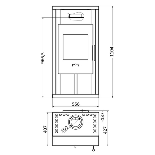 WAMSLER Kaminofen »Yuna«, Sandstein, 6 kW - schwarz (Rabatt: 13 %)