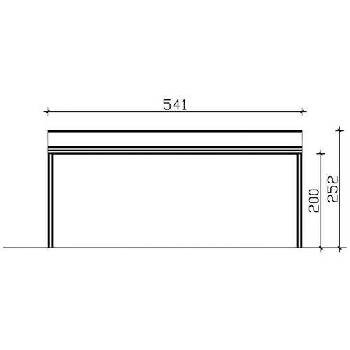 Thumbnail - SKANHOLZ Terrassenüberdachung »Genua«, Breite: 541 cm, Dach: Polycarbonat (PC), weiß - weiss