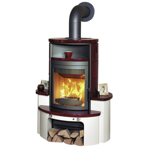 Hark Dauerbrand Kaminofen Avenso ECOplus Bordeauxrot 8 kW mit Automatik EEK: A+