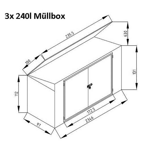 Westmann Mülltonnenbox, aus verzinktem ...