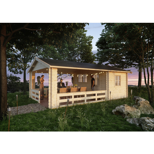 Skanholz Blockbohlenhaus Alicante 2 (BxT: 380 x 563 cm)