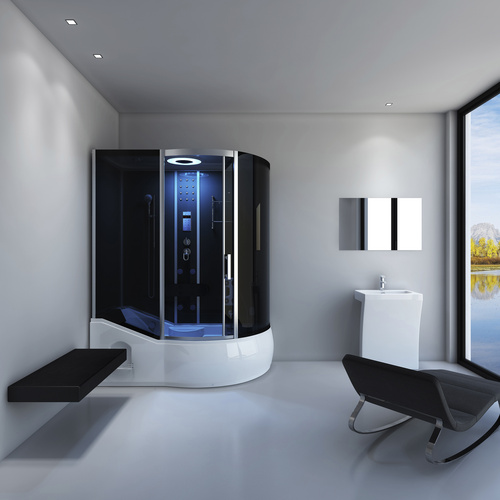 HOME DELUXE Dampfdusche ALL IN - 4 in 1, BxT: 170x90 cm, Sicherheitsglas, 1-tlg., Dampfdusche/Wanne/Whirlpool/Sauna