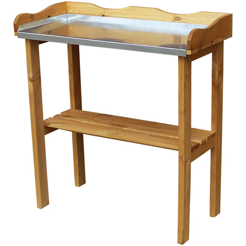 PROMADINO Pflanztisch , aus Kiefernholz, BxTxH: 84x38x90 cm, hellbraun