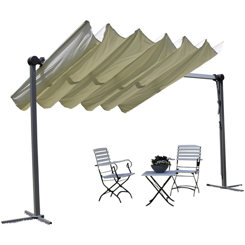 Thumbnail - LECO Überdachung »Überdachung«, Breite: 350 cm, Dach: Polyester, anthrazit|silberfarben|grau