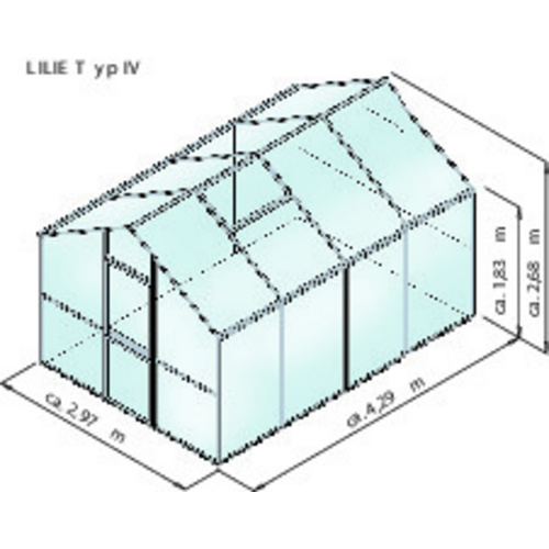 KGT Gewächshaus »Lilie«, 12,75 m², K...