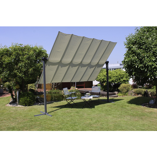 LECO Überdachung »Überdachung«, Breite: 350 cm, Dach: Polyester, anthrazit|silberfarben|grau LECO Überdachung »Überdachung«, Breite: 350 cm, Dach: Polyester, anthrazit|silberfarben|grau