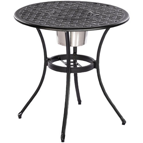 Thumbnail - Tisch »Rhodos«, ØxH: 70 x 70 cm, Tischplatte: Aluminium - grau