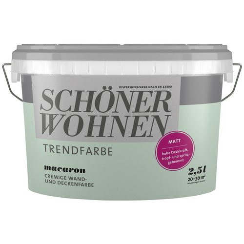 Schöner Wohnen Farbe Trendfarbe macaron, matt, grün