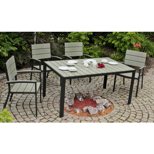 GARDEN PLEASURE Gartenstuhl OLIVIA, (2er Set), Non-Wood, stapelbar, grau