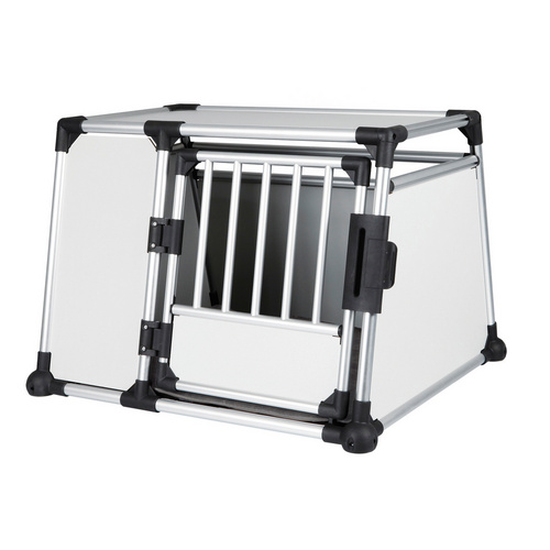 TRIXIE Transportbox, L-XL, 90x64x78 cm, hellgrau/silber - silberfarben