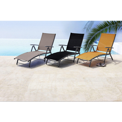 MERXX Gartenliege Alu/Textil, klappbar