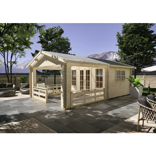 Skanholz Blockbohlenhaus Holmestrand (BxT: 380 x 610 cm)