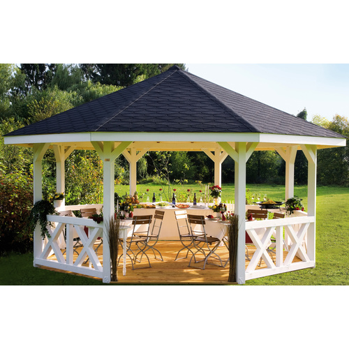 Skanholz Skan Holz Firstkappe Schwarz für 6-Eck-Pavillon