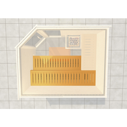 WEKA Saunabank, lindenholz, natur - beige