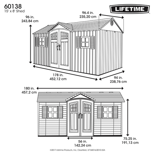 LIFETIME Kunststoffhaus, B x T x H: 453 ...