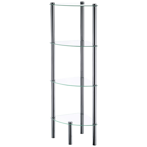 kela Badregal Ole, Badezimmer Eckregal mit 3 oder 4 Glasablagen