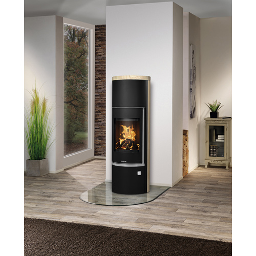 JUSTUS Kaminofen »Faro W+ 2.0«, Sandstein, 7 kW, BxHxT: 52 x 150,1 x 52 cm, rund - schwarz (Rabatt: 10 %)