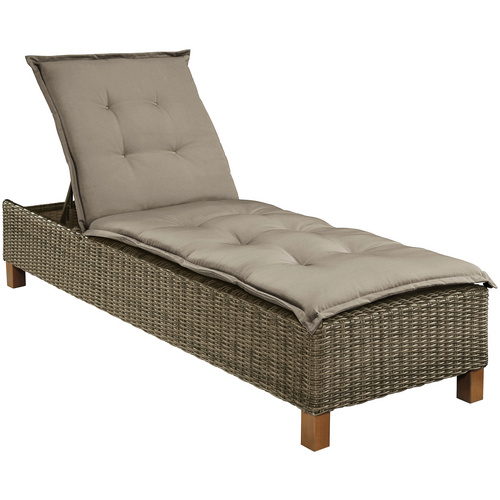 MERXX Gartenliege Toskana, Polyrattan/Akazie