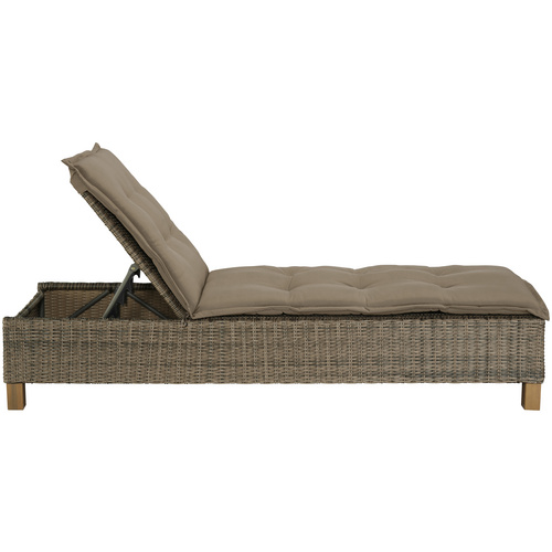 Thumbnail - MERXX Gartenliege »Toskana«, Aluminium/Akazienholz, inkl. Auflage - braun