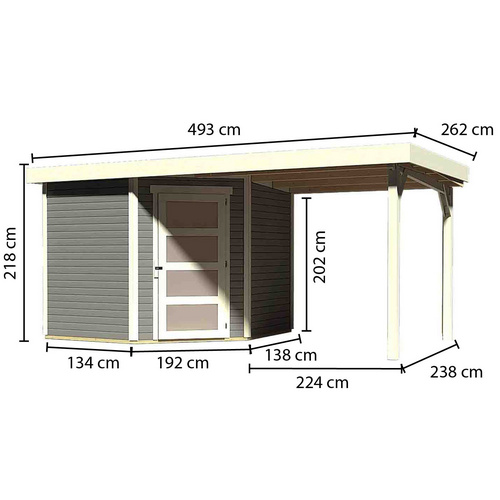 KARIBU Gartenhaus »Schwandorf 5«, BxT:...