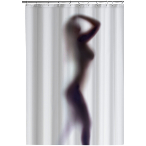 Wenko Anti-Schimmel Duschvorhang Silhouette, 180 x 200 cm, waschbar