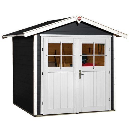 WEKA Ferienhaus »224 Gr.1«, Holz, BxHxT: 260 x 227 x 209 cm (Außenmaße inkl. Dachüberstand) - grau |  Holz  |  4,29 m²