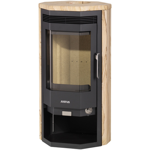 JUSTUS Kaminofen »Usedom 5 D«, Sandstein, 5 kW - schwarz (Rabatt: 19 %)