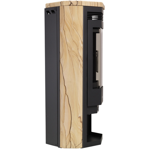 JUSTUS Kaminofen »Usedom 5 D«, sandstein, Sandstein, 5 kW, Dauerbrand geeignet - schwarz (Rabatt: 12 %)