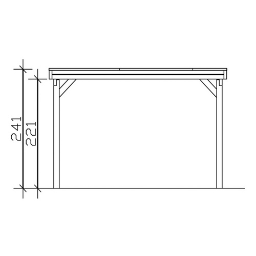 Thumbnail - SKANHOLZ Carport »Friesland«, BxT: 397 x 555 cm, Firsthöhe: 241 cm, imprägniert - braun