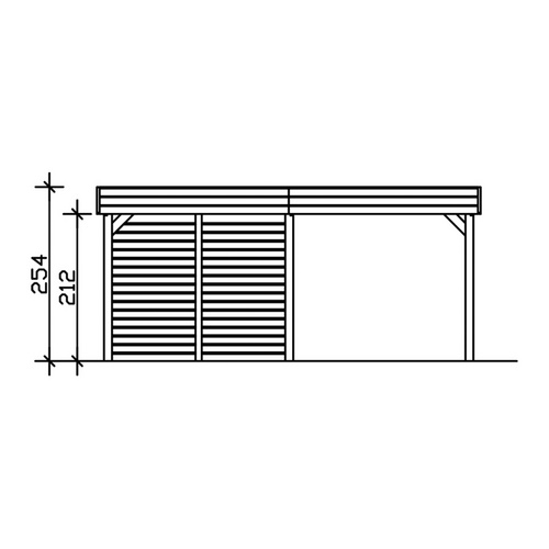 Thumbnail - SKANHOLZ Carport »Friesland Set 4«, BxT: 557 x 708 cm, Firsthöhe: 254 cm, farbbehandelt - braun