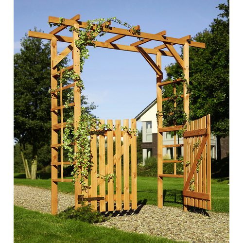 PROMADINO Holzrosenbogen, braun...