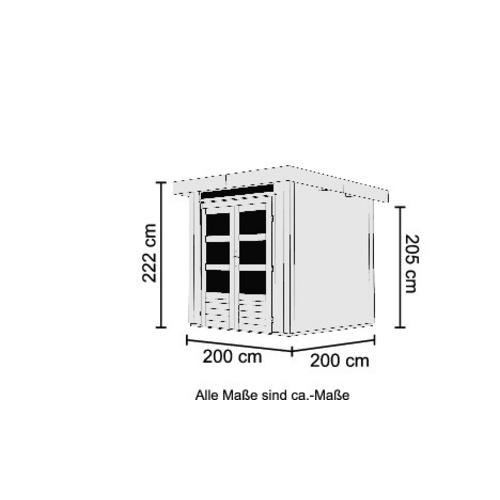 KARIBU Gartenhaus »Kandern«, BxT: 200 ...