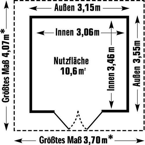 GROSFILLEX Gartenhaus »Deco 11«, B x T...