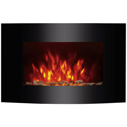 EL Fuego Elektrokamin Zürich Schwarz LED-Beleuchtung dimmbar 2 kW