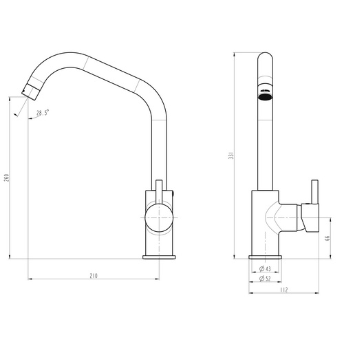 SCHÜTTE Spültischarmatur »Casalla«, Messing, glänzend, ⅜