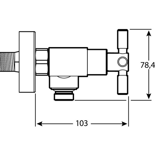 WELLWATER Duscharmatur »TRATTO«, Messing, glänzend, ½