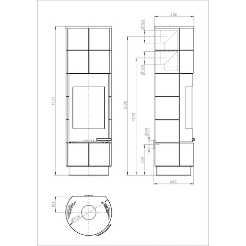 THORMA Kaminofen »Delia«, Keramik, 7,5 kW - weiss (Rabatt: 19 %)