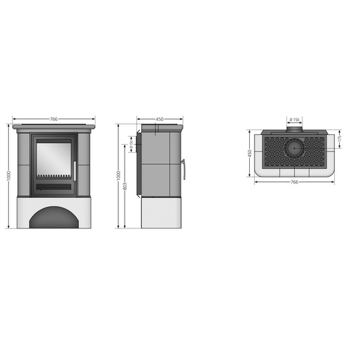 JUSTUS Kachelofen »Bavaria«, Keramik, 7 kW - rot (Rabatt: 19 %)