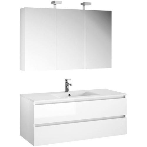 Allibert Badmöbel-Set Alma Weiß 120 cm 3-teilig EEK: A