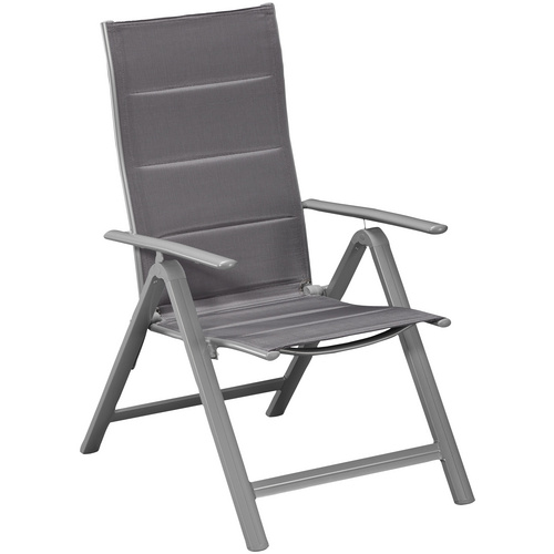 MERXX Gartenstuhl Taviano, (2er Set), Alu/Textil, verstellbar, silber