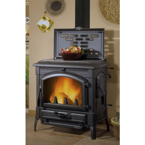 La Nordica-Extraflame® Kaminofen »Isotta«, Gusseisen, 11,9 kW - schwarz (Rabatt: 13 %)