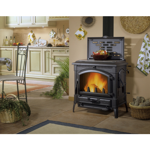 La Nordica-Extraflame® Kaminofen »Isotta«, Gusseisen, 11,9 kW - schwarz (Rabatt: 13 %)