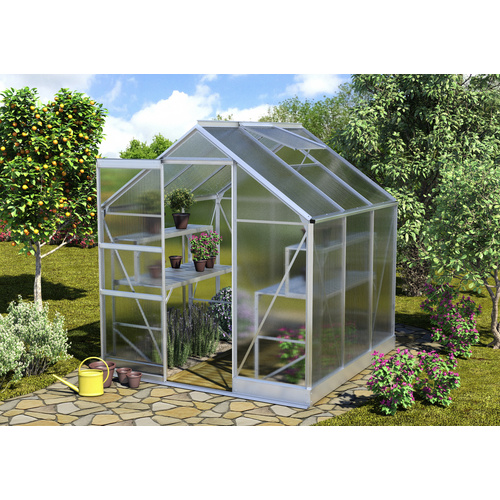 Vitavia Gewächshaus Apollo 3800, 4 mm Aluminium farblos eloxiert