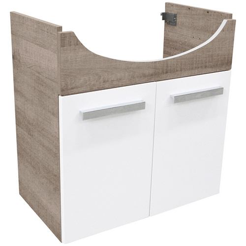 Fackelmann Waschbeckenunterschrank 63 cm A-Vero Eiche-Weiß