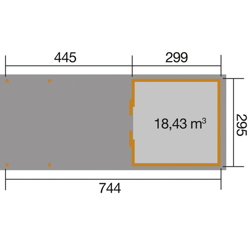 WEKA Gartenhaus »225 B Gr.2«, Holz, Bx...