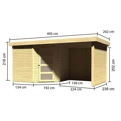 KARIBU Gartenhaus »Schwandorf«, BxT: 2...